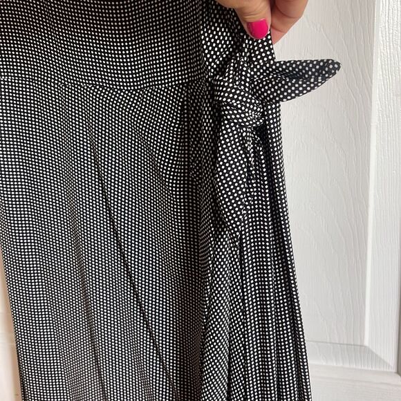 Ann Taylor Polka Dot Side Tie MIDI Dress - Picture 3 of 6